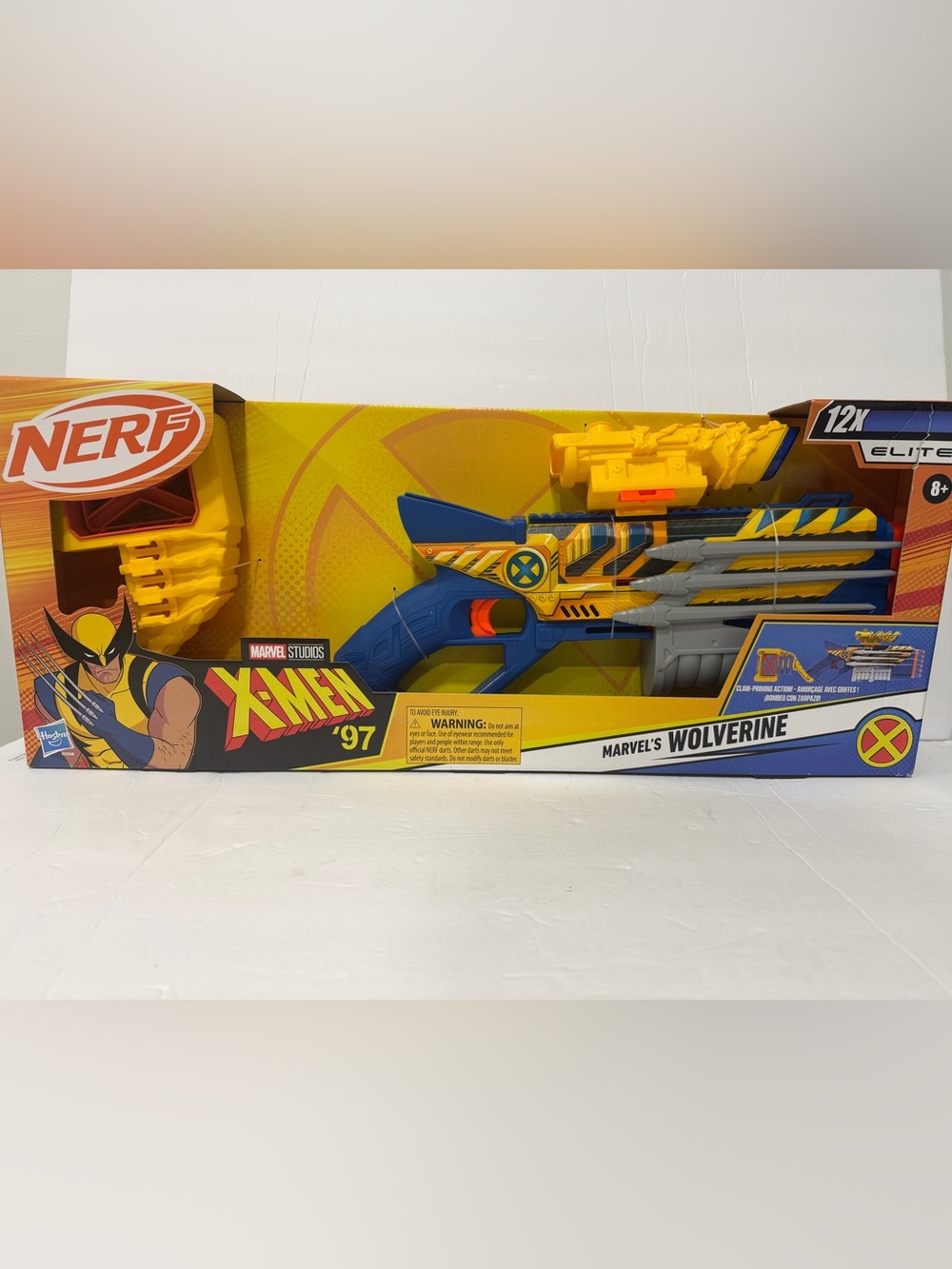 Nerf Marvel Wolverine Blaster Scope & Dart Storage +12 Elite Darts